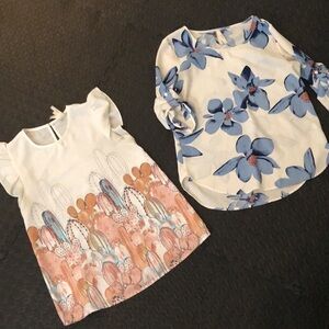 Estampa blouses x2! Floral and cactus patterns.